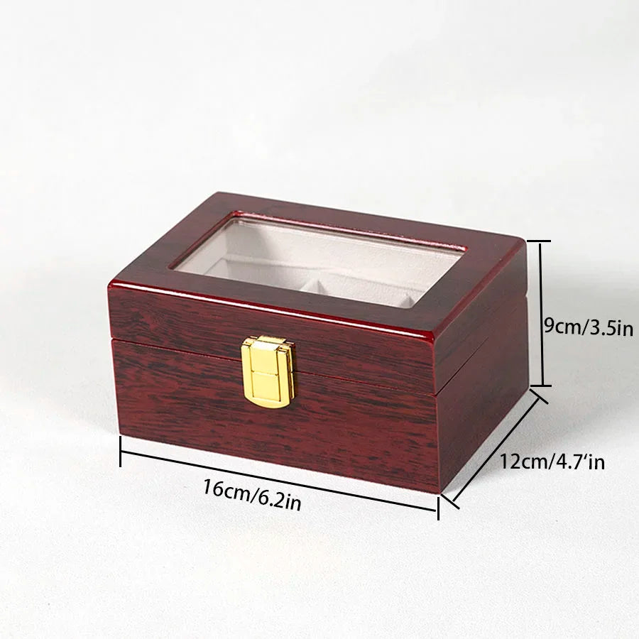 Red Wooden Watch Box Chinese Style Smooth Wood Environmental Protection Jewelry Watch Storage Case Red Wood Watch Protection Box