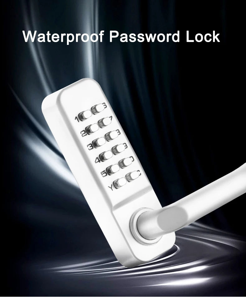 IP68 Waterproof Mechanical Password Number Single Latch Deadbolt Lock No Need Power For Outdoor Indoor Wooden Metal Door