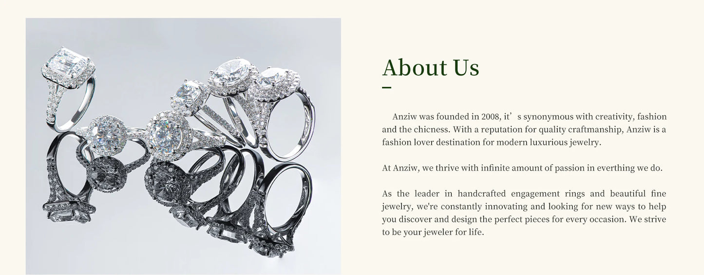 Classic 925 Sterling Sliver Engagement Wedding Promise Ring 8mm 2 Carat Round D-E Moissanite Finger Rings for Women Fine Jewelry