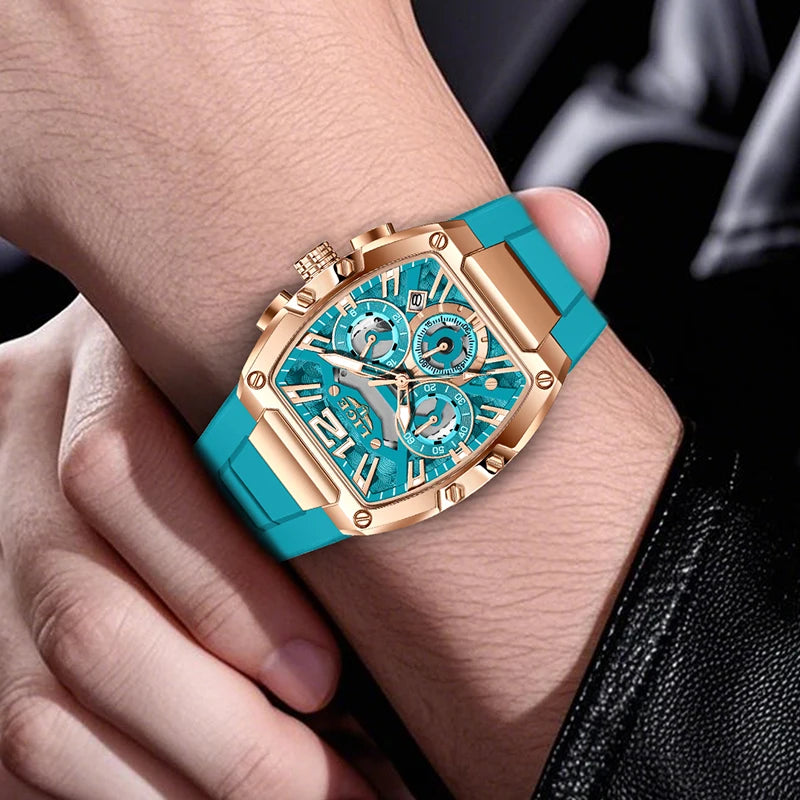 LIGE Men Watch Fashion Top Brand Luxury Silicone Military Watch Men Casual Sports Waterproof Date Quartz Wristwatches For Men