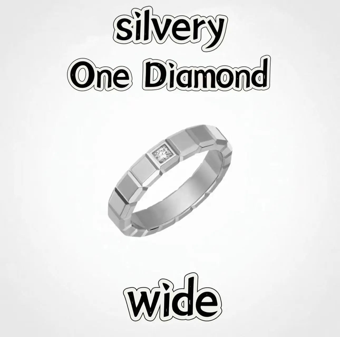 French  High-Quality S925 Sterling Silver Ice Cube Style Pave AAA Zirconia Lovers Ring For Women And Men Wedding Fashion Jewelry