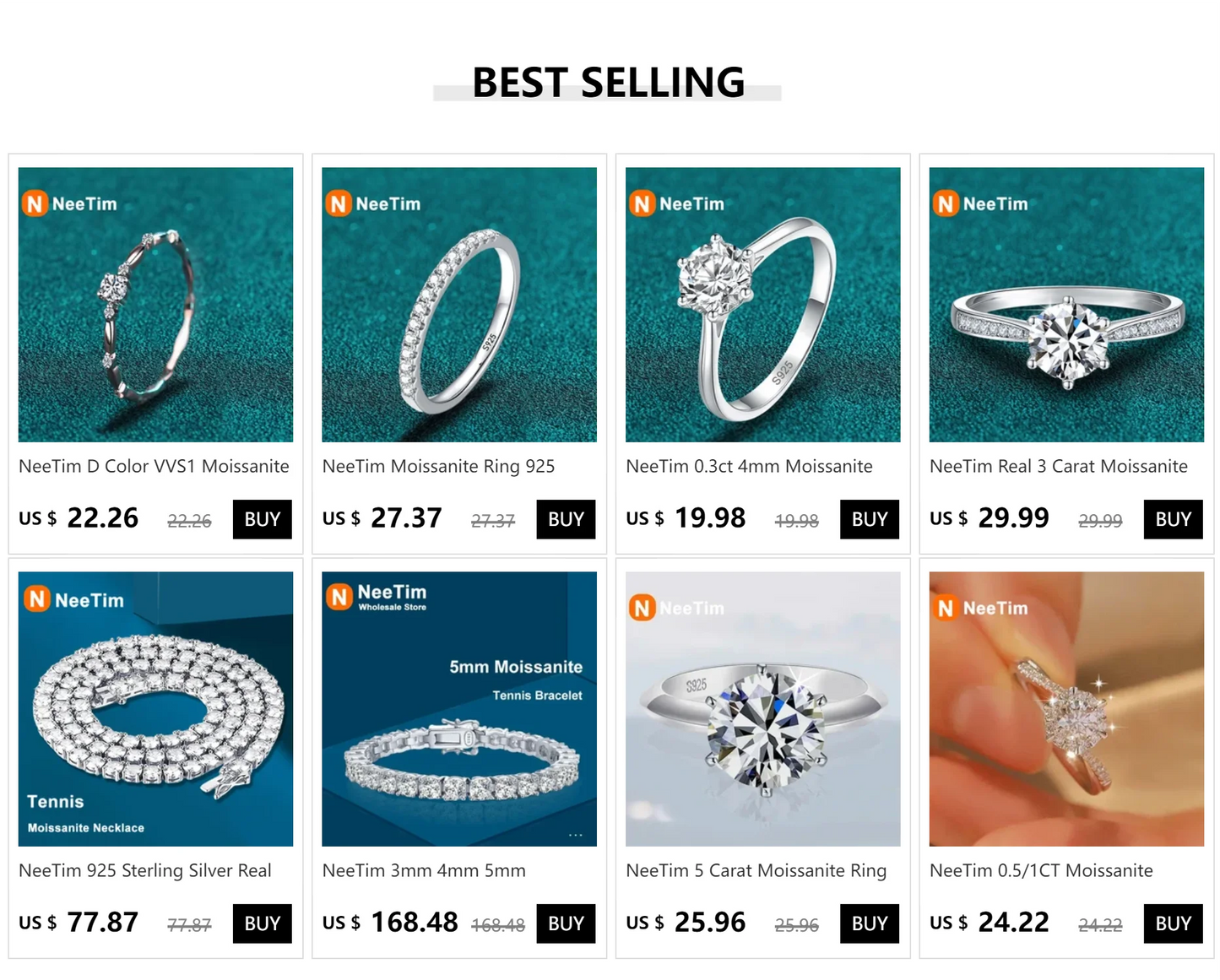 NeeTim 3mm 4mm Moissanite Tennis Bracelets 925 Sterling Silver Full Diamond with Gold Plated Bracelet Fine Jewelry for Women Men