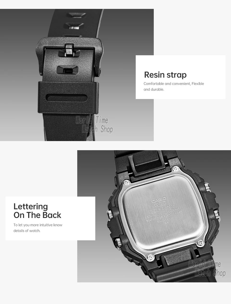 Casio Men's Watch Fashion Sports Outdoor Wristwatch Active Lifestyle Timepiece Casual Design WS-1700H series