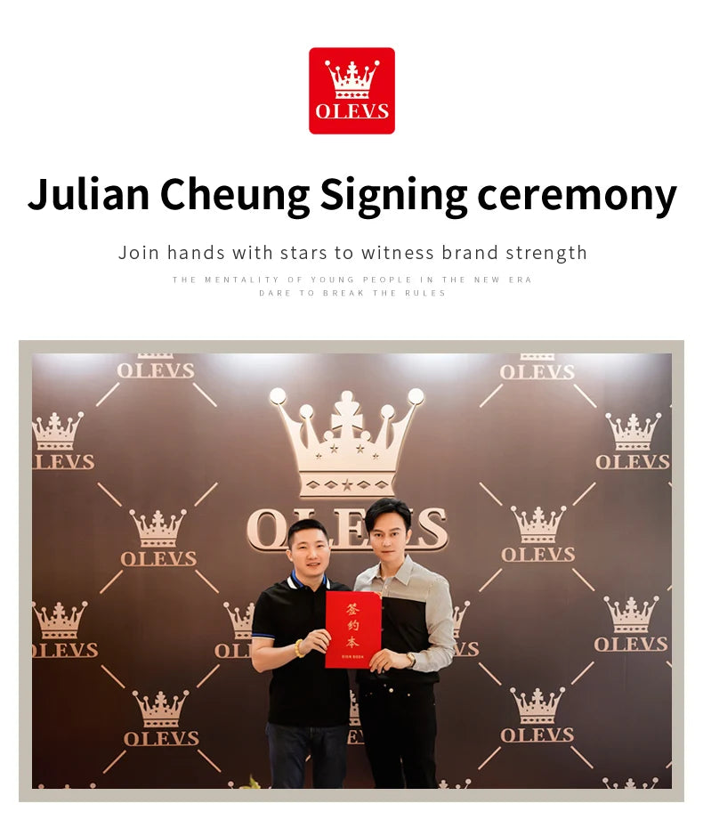 OLEVS Brand steel strip fully automatic mechanical watch for women 7001