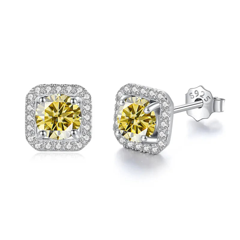 JoyceJelly 8H8A Cut D Color VVS Moissanite Diamond Stud Earrings Luxury Sterling 925 Silver Jewelry For Women Wholesale Price