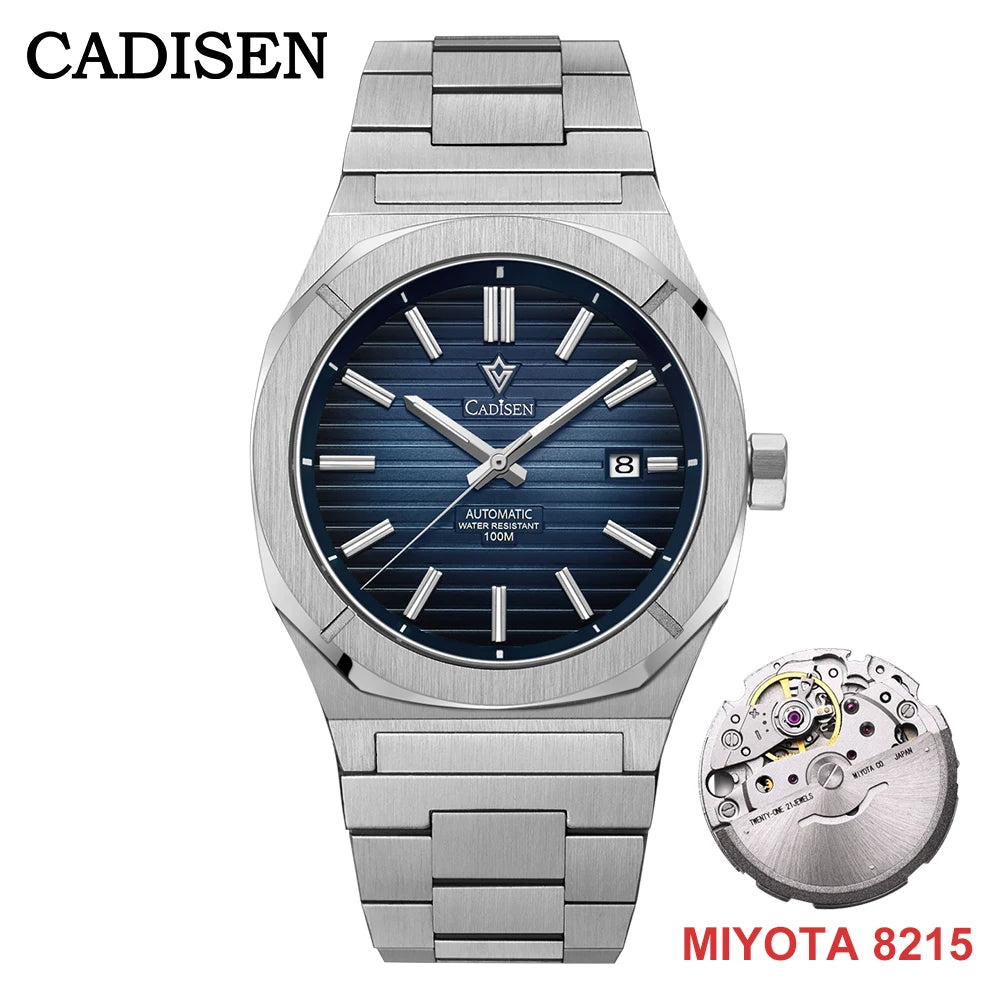 CADISEN Diver Watch Retro Luxury Sapphire MIYOTA 8215 German Designer Men Automatic Mechanical Watches 10Bar Waterproof Luminous