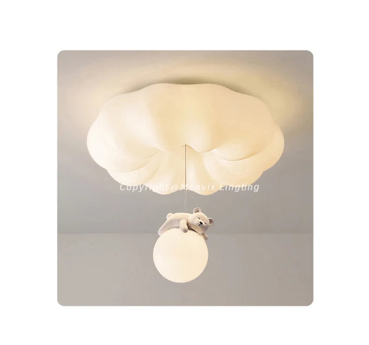 Menvix Bear Cream Modern Ceiling Light Simple Indoor Wall Lamps for Living Room Bedroom - 2025 Style Lighting Decoration