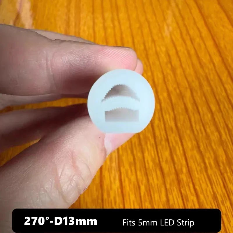 Round Flexible Silicone Strip Light 360 Degree Glowing IP65 Outdoor LED Soft Neon Tube Tape Lamp DIY Minimalist Linear Lighting