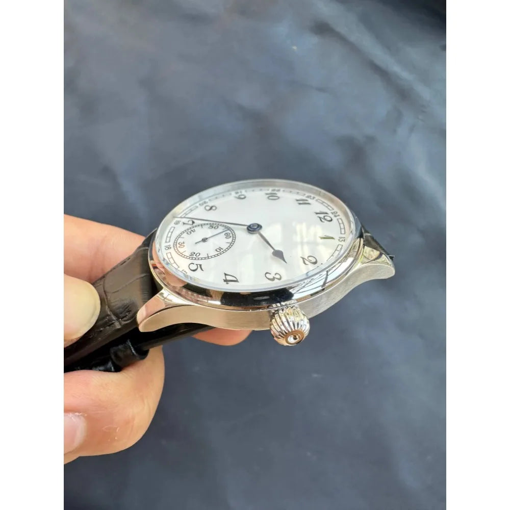 Reloj-Hombre Men's Watch for Seagull ST3600 Manual Movement, Retro Enamel Sterile Dial Business Micro Rotor Mechanical Watch