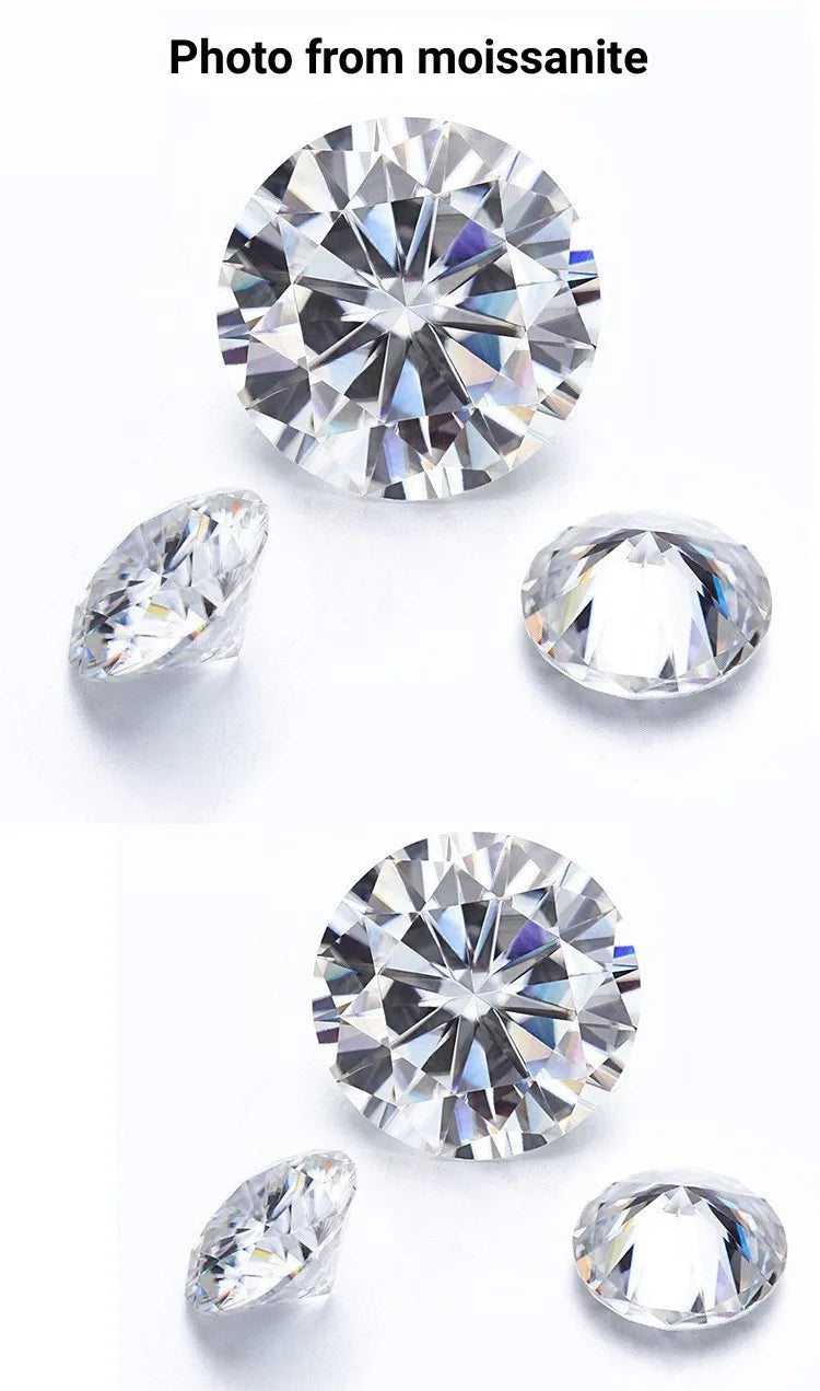 Butterflykiss Real 1 CT D Color Moissanite Stud Earrings For Women Top Quality 925 Sterling Silver Sparkling Wedding Jewelry