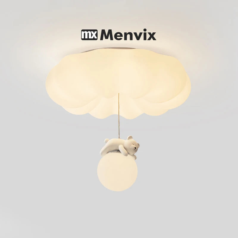 Menvix Bear Cream Modern Ceiling Light Simple Indoor Wall Lamps for Living Room Bedroom - 2025 Style Lighting Decoration