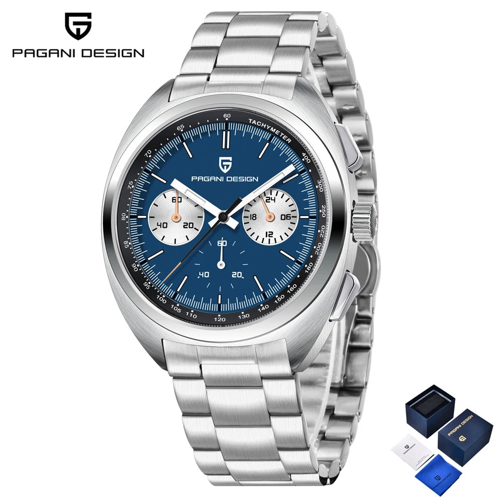 2025 New PAGANI DESIGN Men's Watches Top Luxury Quartz Watch For Men VK63 Chronograph Wristwatch Luminous AR Sapphire Clock Gift