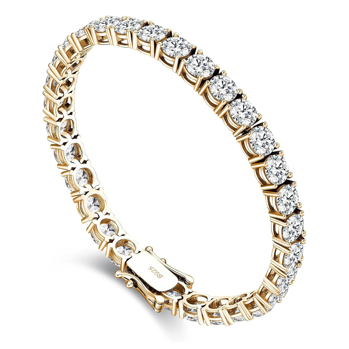 Luxury 4MM Tennis Bracelet for Women Men Full Moissnaite Laboratory Diamond S925 Silver Wedding Jewelry with Certificate