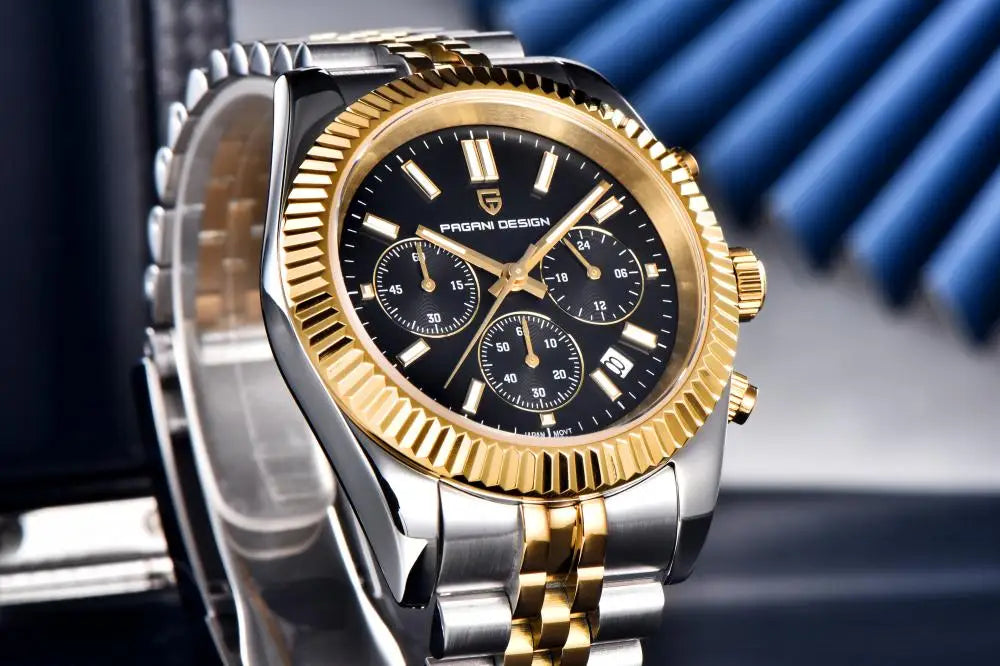 PAGANI DESIGN 2025 New PD1814 quartz watch VD53 thick 12mm stainless steel C3 sapphire watches for man pagani design watches