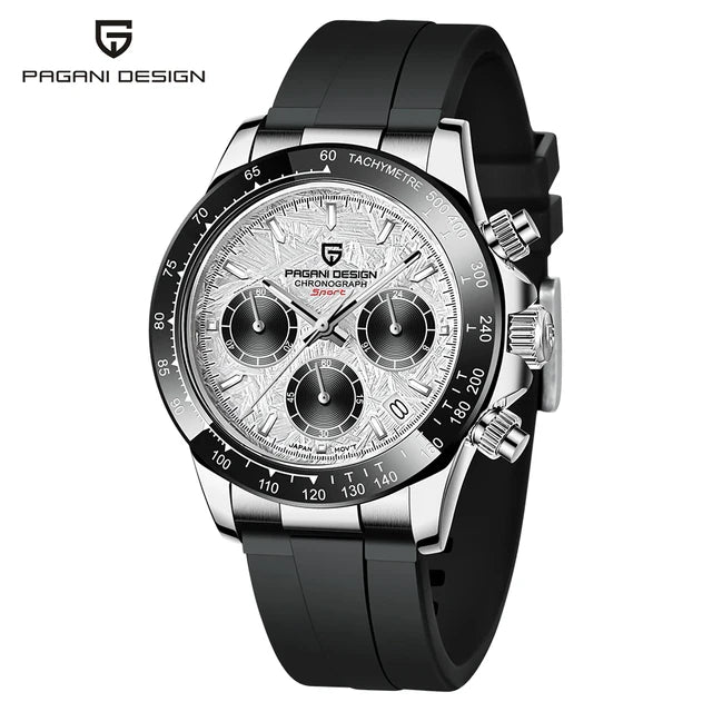 PAGANI DESIGN 2025 New PD-1644 Meteorite Dial Fashion Men Quartz Wristwatches 100M Sapphire Glass Chronograph relogio masculino