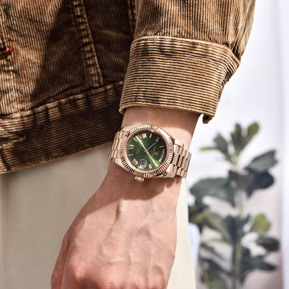 PAGANI DESIGN 2025 New Blue DD40 Luxury Automatic Watch For Men Mechanical Wristwatch Men Japan NH36A Movt Sapphire crystal