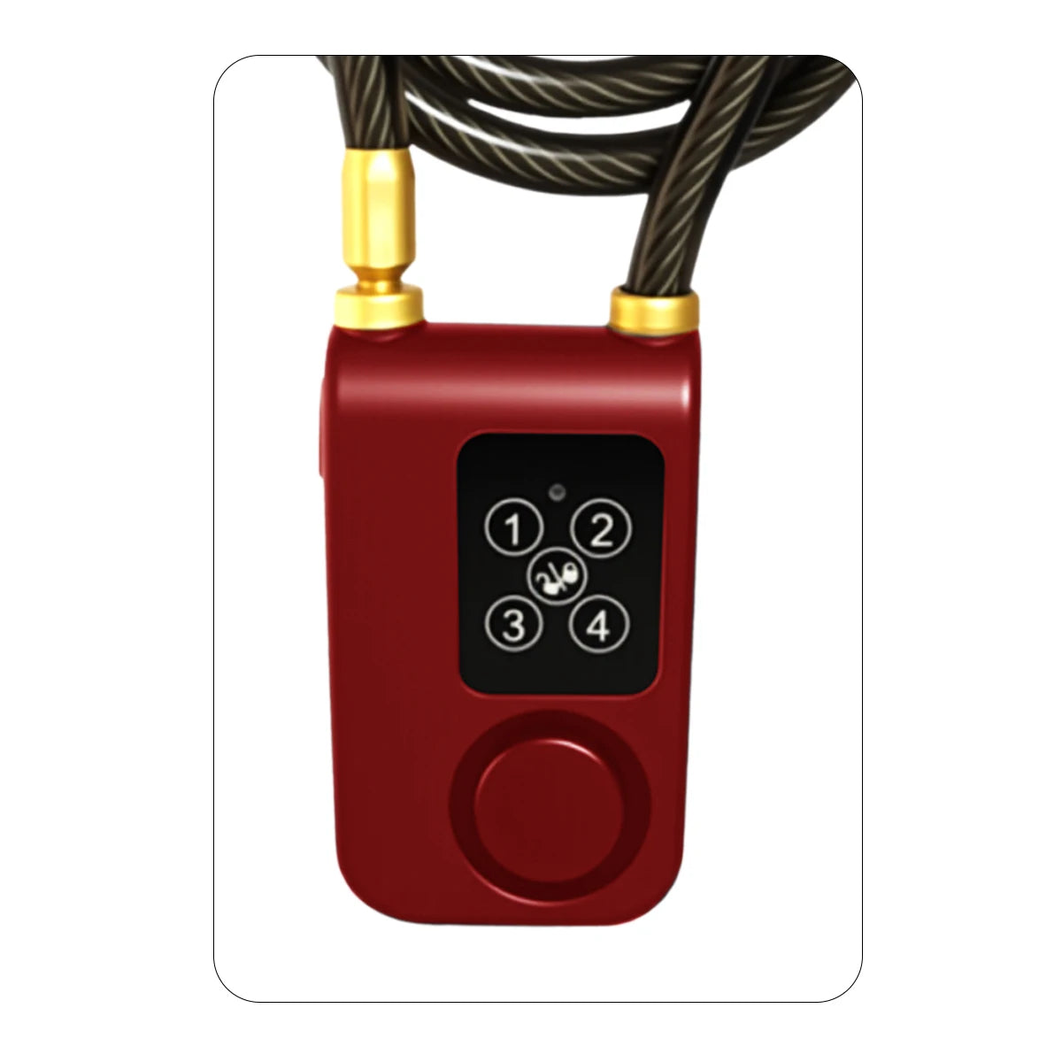 Smart Bike Lock with Wireless App Control Anti-Theft Alarm IP44 Waterproof Braided Steel Cable for Motorcycle Bicycle Scooter