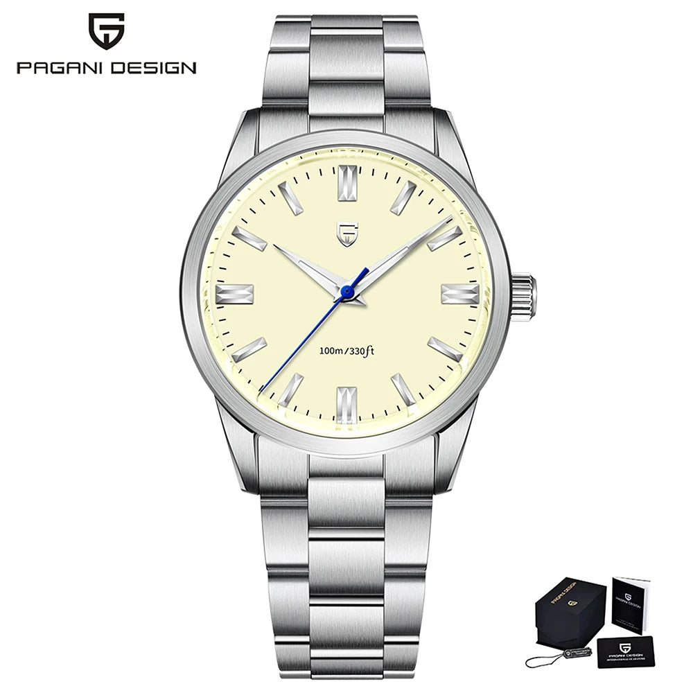 PAGANI DESIGN 2025 New 38mm Men's Quartz Watches VH31 Stainless Steel AR Coating Sapphire Business Sports Watches Watch for Men