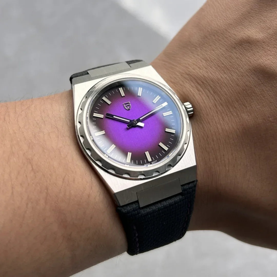 PAGANI DESIGN 2025 New Men Quartz Watch 7mm 222 PDYS020 Stainless Steel Rubber Sapphire Crystal Waterproof 100m Reloj Hombre