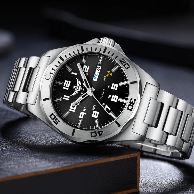 Yelang V1019 Brand 44MM Men Watch NH36 100M PROFESSIONAL WATERPROOF Deep Diving Mechanical Automatic Watch Sapphire Lens Reloj