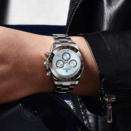 2025 New PAGANI Design Top Brand Men's Sports Quartz Watches Sapphire Stainless Steel Waterproof Chronograph Luxury Reloj Hombre