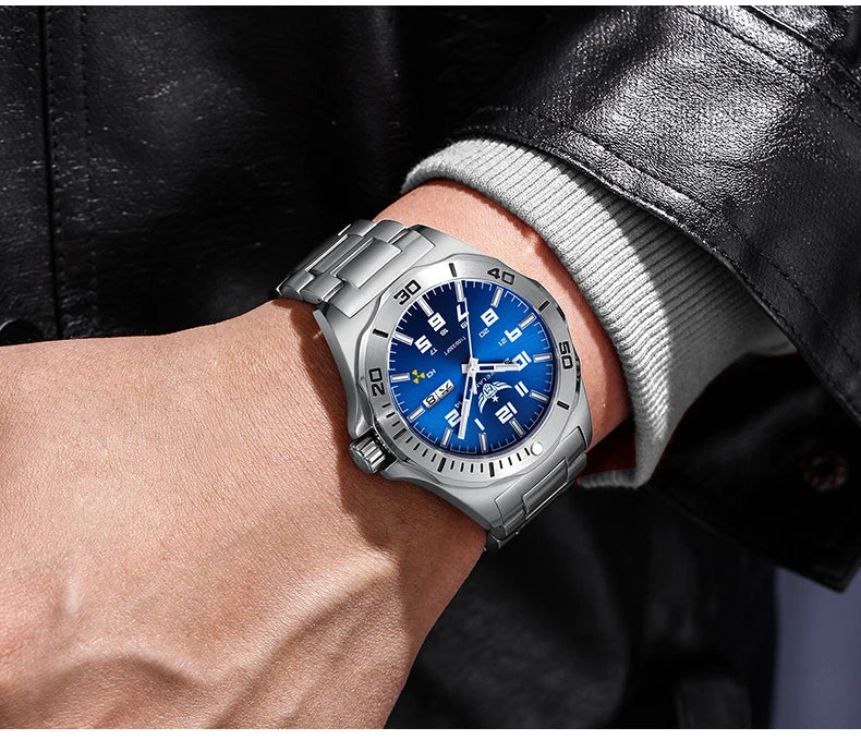 Yelang V1019 Brand 44MM Men Watch NH36 100M PROFESSIONAL WATERPROOF Deep Diving Mechanical Automatic Watch Sapphire Lens Reloj