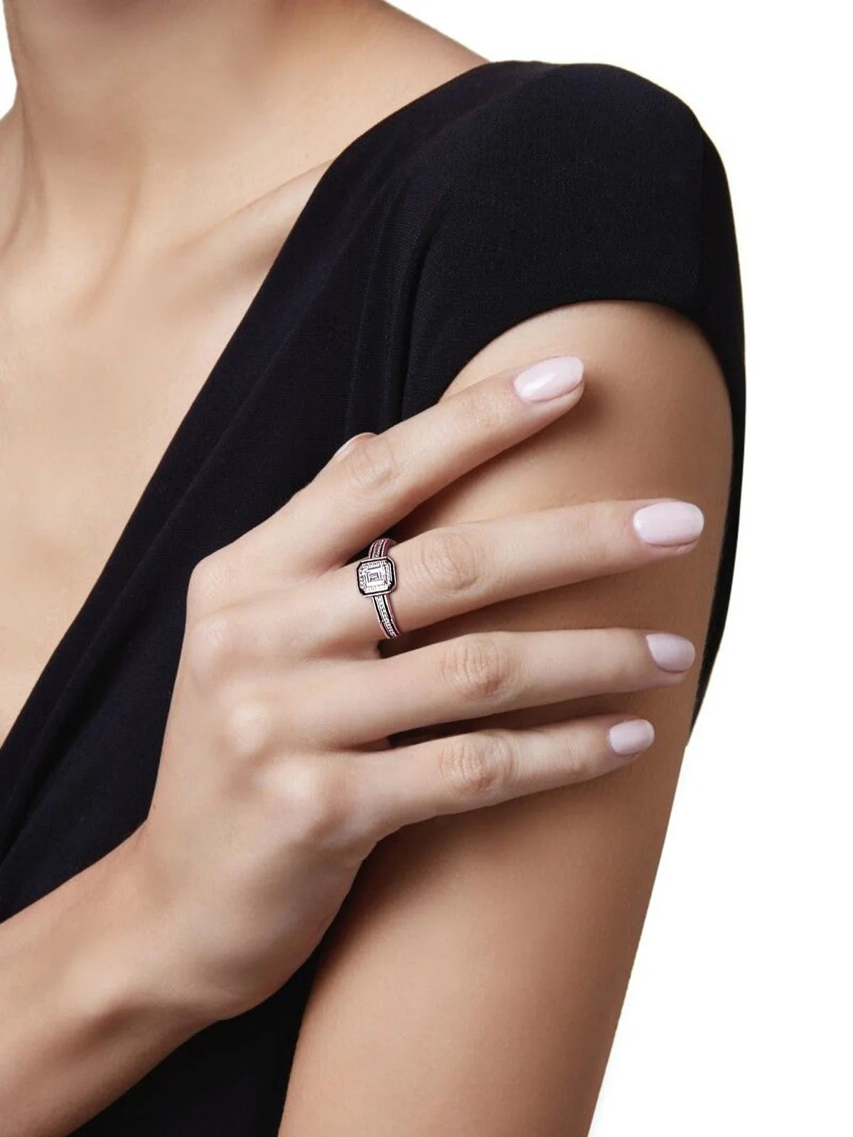 APIR Claw Inlaid Grandmother Cut 5A Square Zircon Ring for Women Man K Gold Plated Rose Gold Fashion Luxury Quality Jewelry Ring