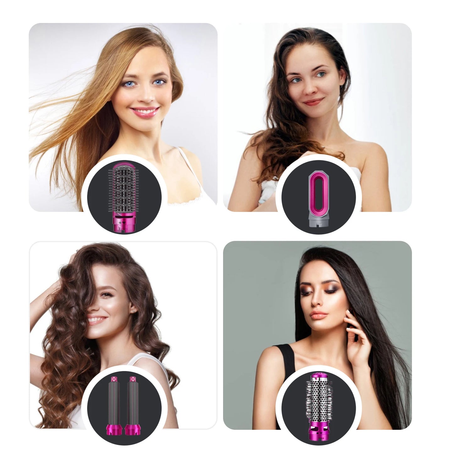 5-In-1 Hair Dryer Air Wrap Hair Straightener Hot Air Comb Barber Multifunctional Professional Hair Styling Tool Festival Gift