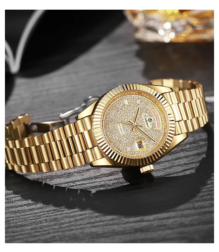 Dulunwe Datejusts Mechanical  Movement Watches For Men Automatic Mechanical Watches Calendar Waterproof Men Watch