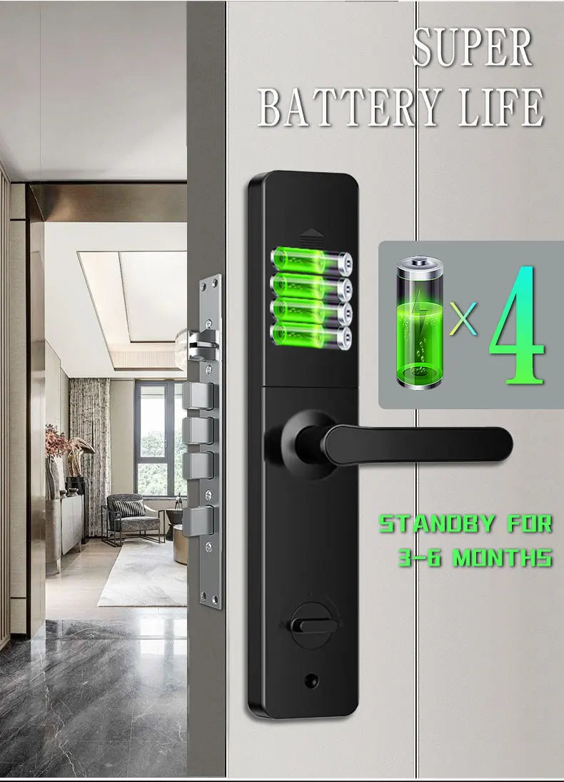 TTLOCK Smart lock with Fingerprint Password IC Card Unlock Support USB Emergency Charge ﻿for Hotel Apartment