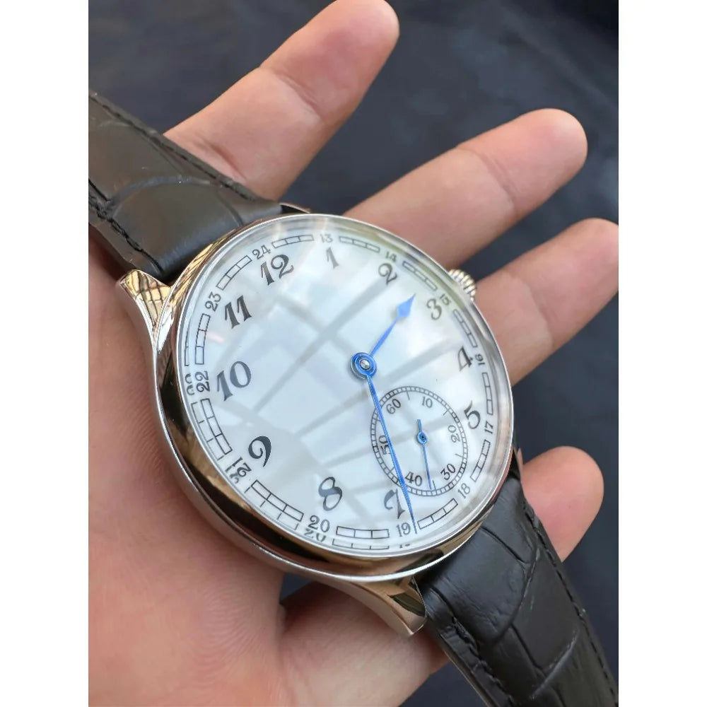 Reloj-Hombre Men's Watch for Seagull ST3600 Manual Movement, Retro Enamel Sterile Dial Business Micro Rotor Mechanical Watch