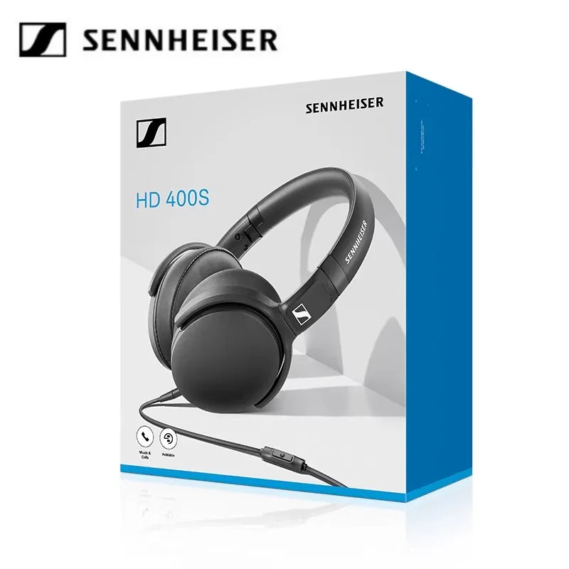 Sennheiser HD400S Headphones Head Mounted Wired with Microphone, Low Bass Noise Reduction, Esports Games Closed Ear Pack