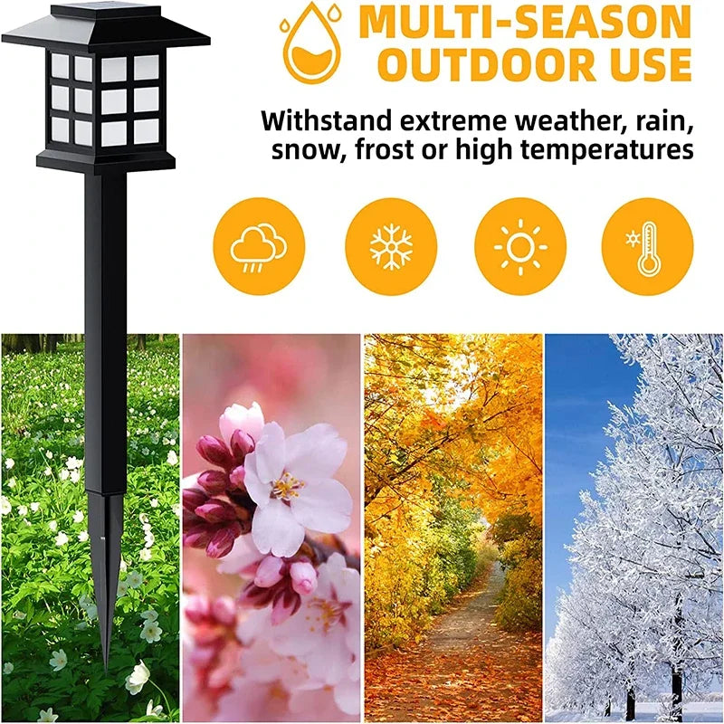 2~12Pcs Solar LED Pathway Lights Outdoor Waterproof Walkway Garden Decor Street Lamp for Landscape Yard Patio Driveway