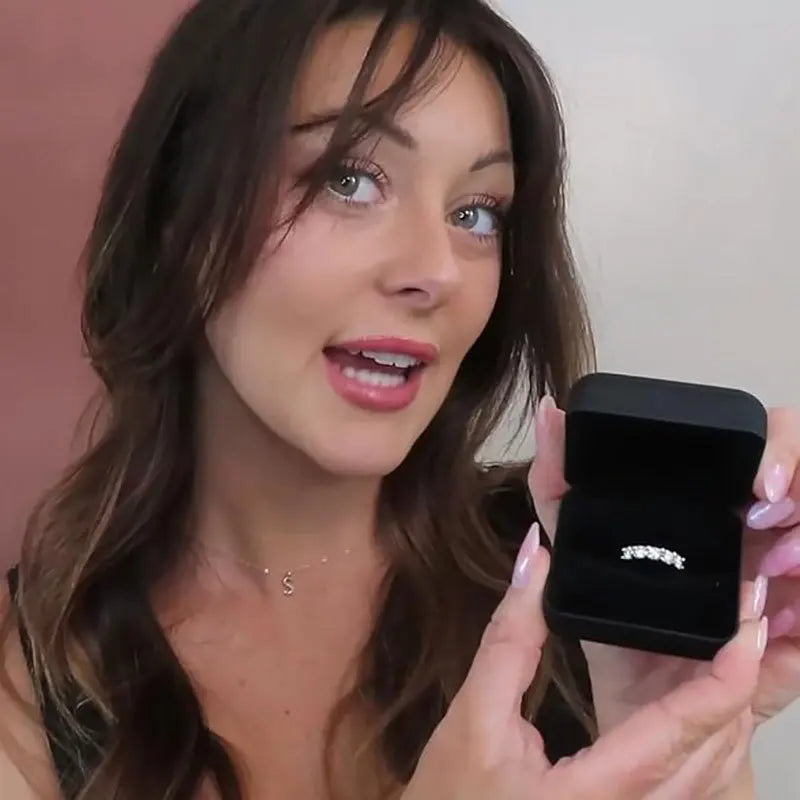 JoyceJelly 4mm D Color VVS Moissanite Ring For Women Total 1.5CT S925 Sterling Silver Jewelry Pass Diamond Tester Wedding Bands