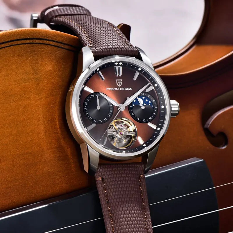 PAGANI DESIGN Tourbillon Men Wristwatch Top Brand 41mm Mechanical Watches Sapphire 100M Waterproof YS021 Gift Watch for Men 2025