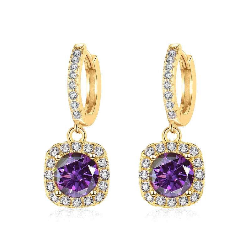 JoyceJelly 1ct GRA Certified Moissanite Earrings For Women 18 Color VVS D Solid Sterling Silver 925 Plated 18K Gold Fine Jewelry