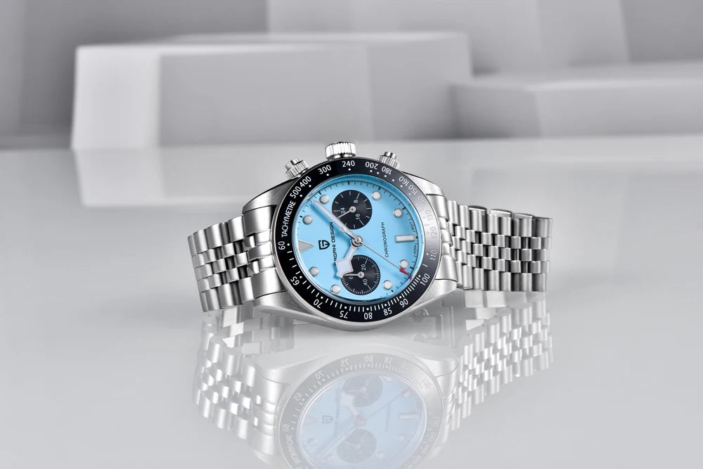 PAGANI DESIGN 2025 New BB Panda Men's Watches Retro Luxury Quartz Watch For Men Sport Chronograph Stainless steel Bracelet Watch