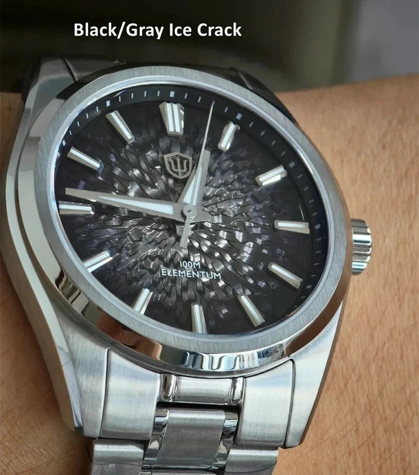 Crack-Dial Watchdives WD0003C 38mm Men Watch VH31 Sweep Seconds Quartz Movement Sapphire ice Luminous 10Bar Waterproof Watches