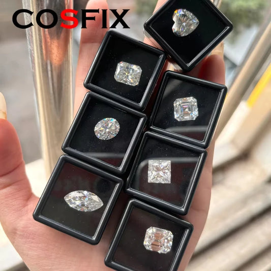 [3EX Cut] Top Belgium Cut Moissanite Stone D Color Pear Cut Gemstones Lab Grown Diamond Loose Moissanite Stone with GRA