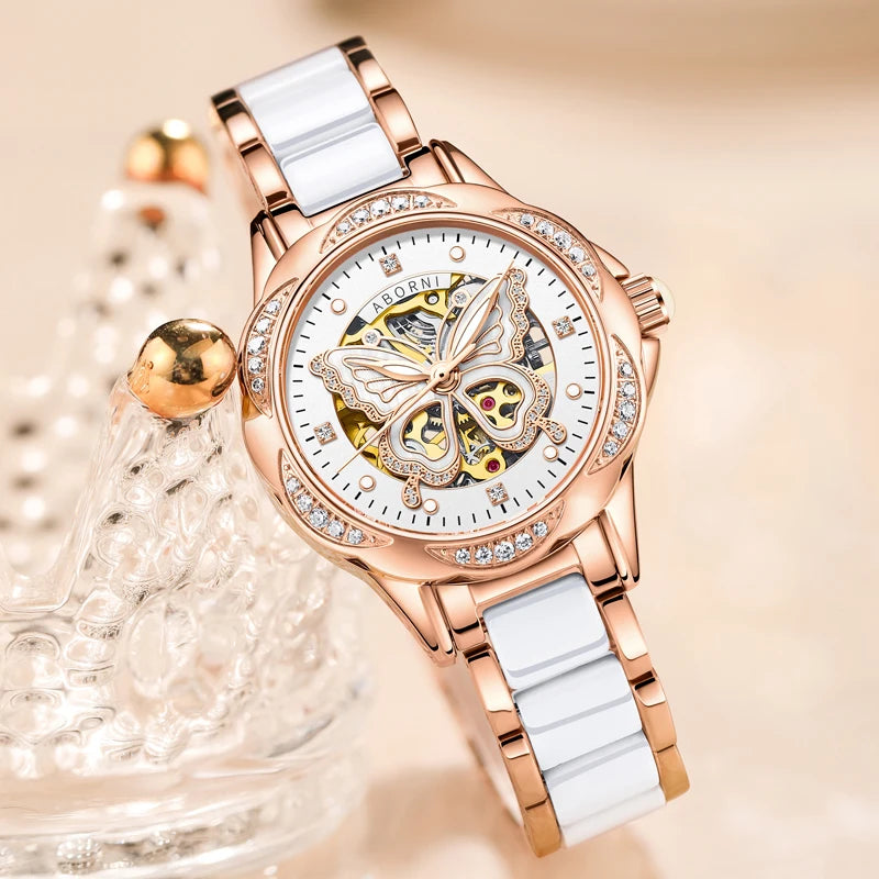 New Fashion Womens Mechanical Watches for Woman Simple Stainless Steel Pagani Designs Women Automatic Watch Gifts Reloj Mujer