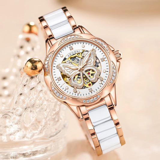 New Fashion Womens Mechanical Watches for Woman Simple Stainless Steel Pagani Designs Women Automatic Watch Gifts Reloj Mujer