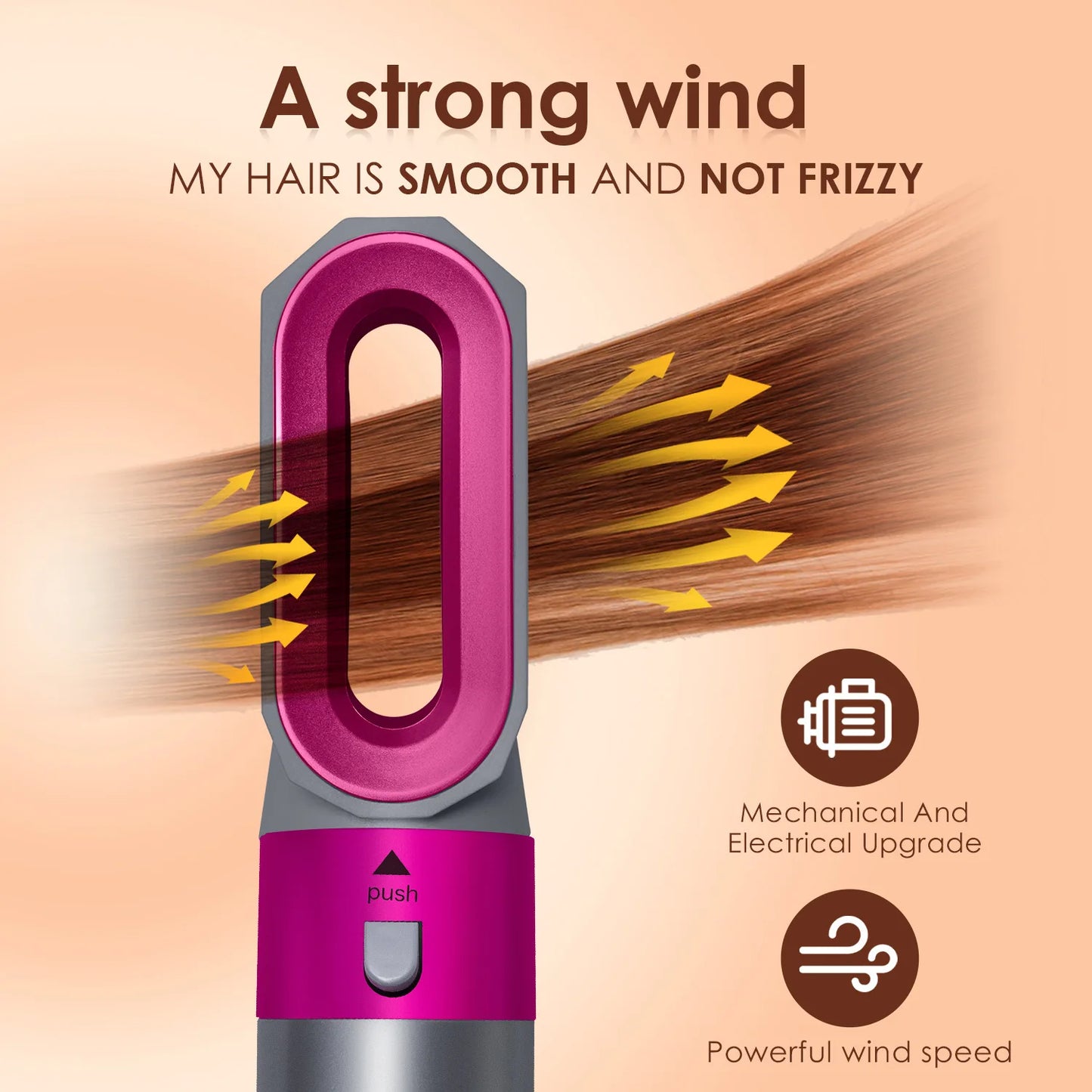 5-In-1 Hair Dryer Air Wrap Hair Straightener Hot Air Comb Barber Multifunctional Professional Hair Styling Tool Festival Gift