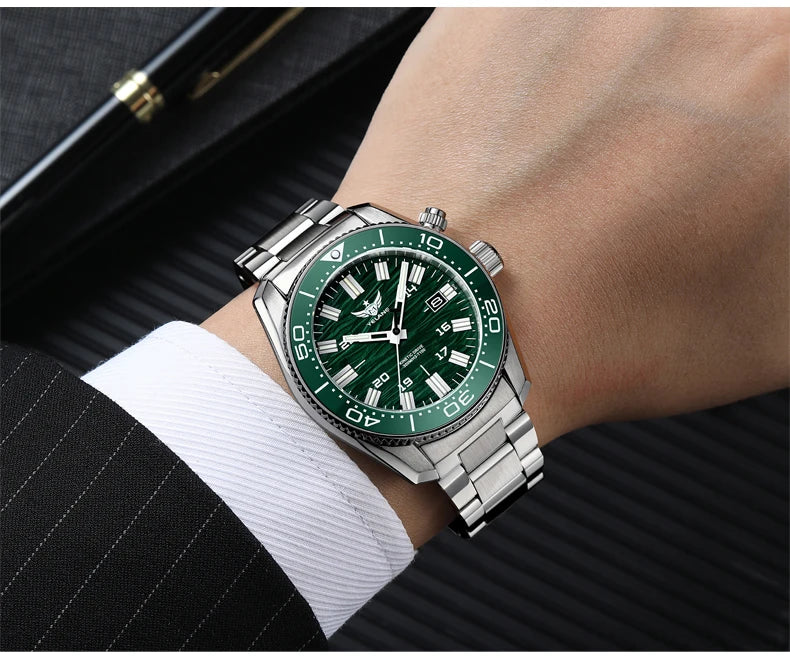 Yelang V1038 40mm Men Diving Watch Human Kinetic Energy Watch Brand Watch 300m Waterproof Watch luminous Japan PX82 Sapphire