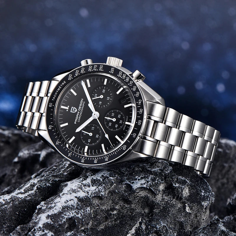 PAGANI DESIGN New Retro Watch Luxury Moon Quartz Watches For Men Stainless steel Luminous waterproof Sport Chronograph Man 2026
