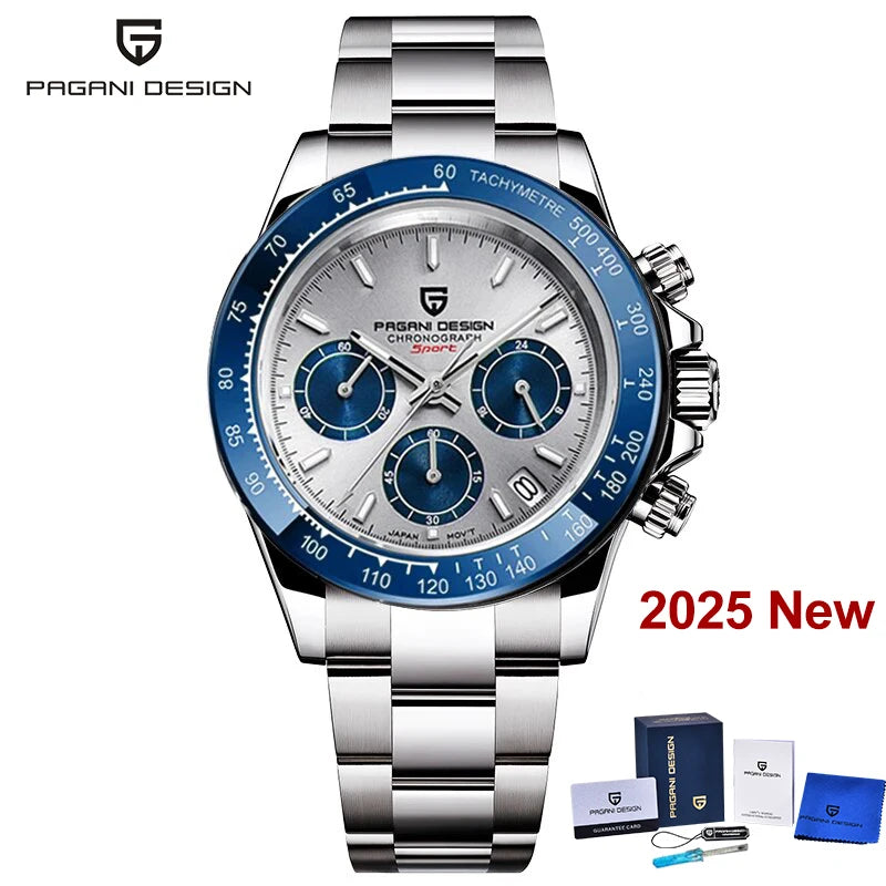 PAGANI DESIGN 2025 New Sport Chronograph Top Brand Luxury Quartz Watch For Men Sapphire crystal  Automatic Date Wrist watch Men