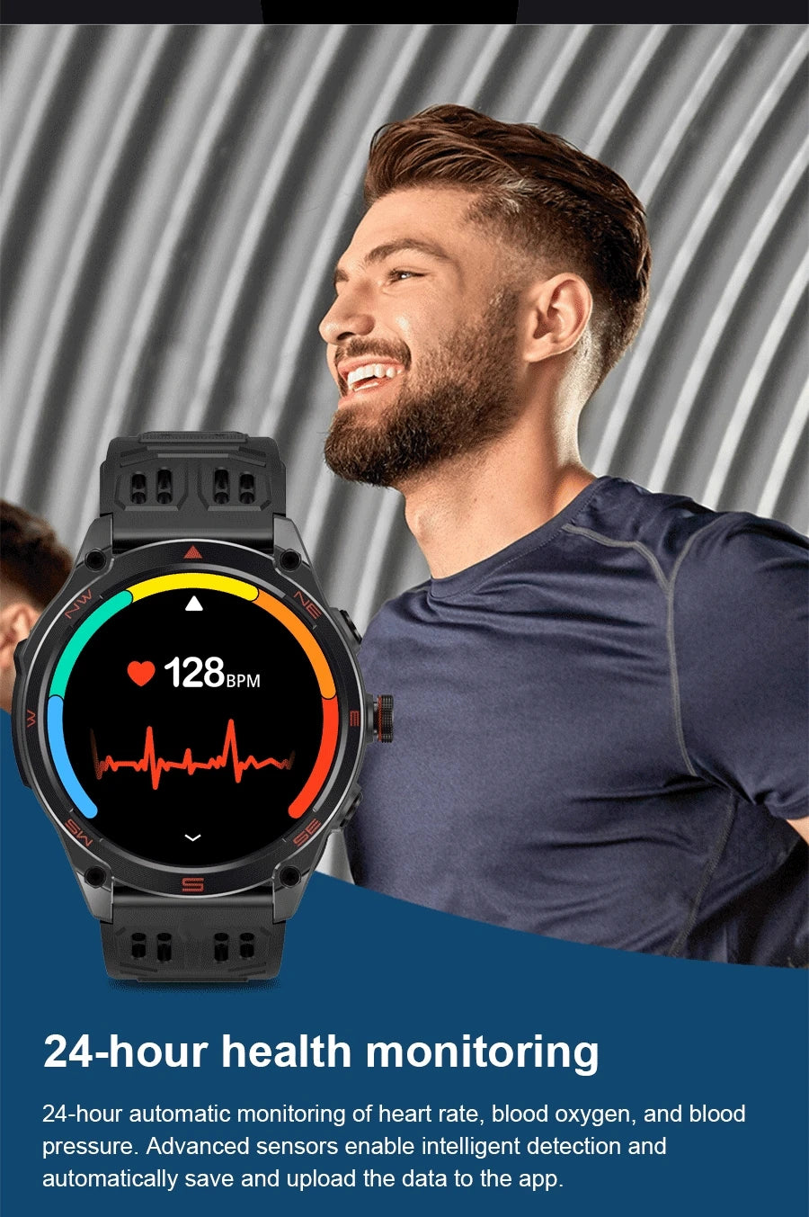 New T-Rex3 Ultra 1000mAh Battery Smart Watch Built in GPS Compass 10ATM Waterproof Sports tracker Outdoors Military Smartwatches