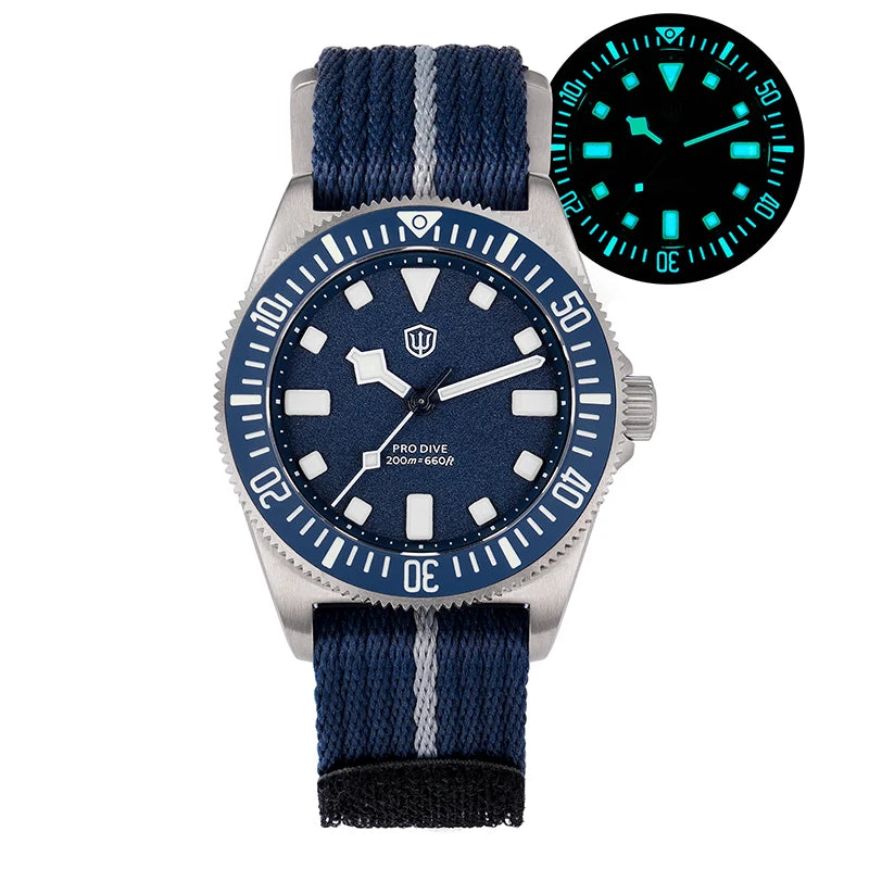 Watchdives EXD 38mm Titanium Watch Exchangeable X Design  VH31 Sweep Second Movement Quartz Watches Luminous  Waterproof  200M