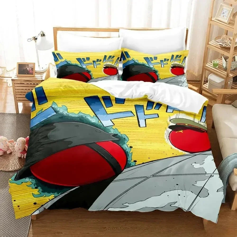 2024 New Countryball Polandballs Bedding Set Single Twin Full Queen King Size Bed Set Adult Kid Bedroom Duvet cover Sets Cartoon