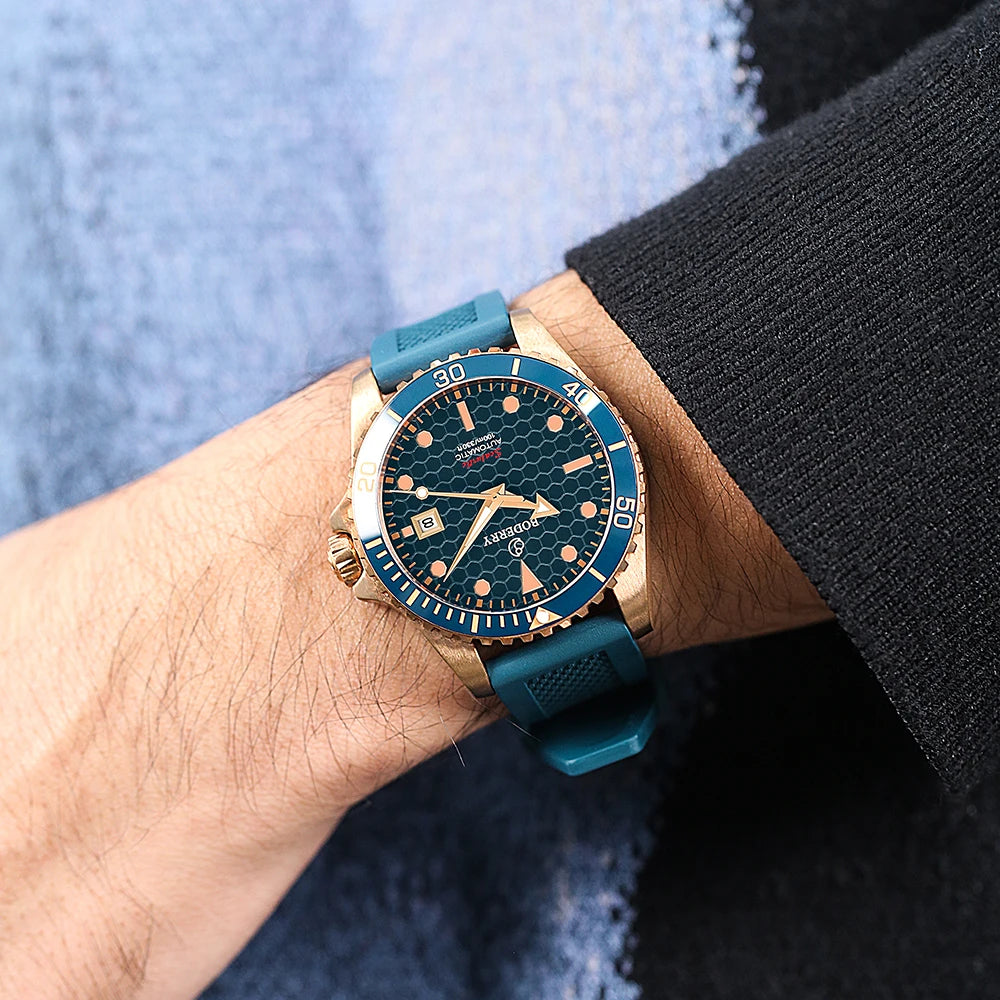 Boderry Seaturtle Titanium Diver Watch Men Luxury Bronze Watches Automatic Mechanical Wristwatch Sport 200M Waterproof Luminous