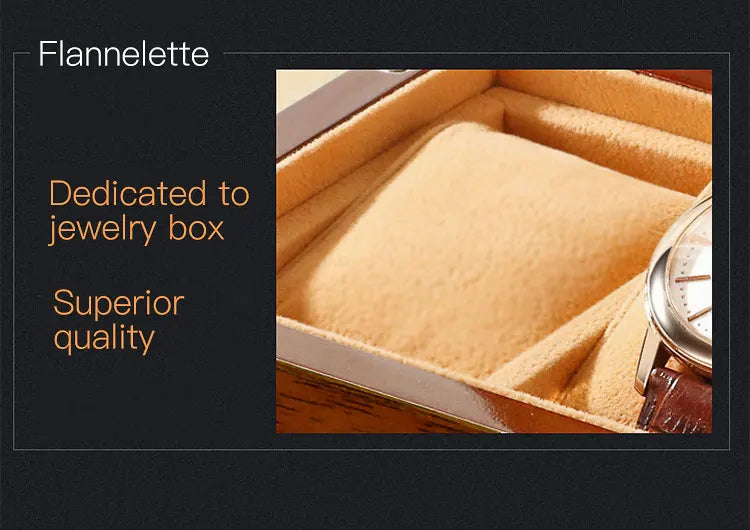 Black Luxury Wood Grain Watch Box 3 Slots Men Quartz Mechanical Watch Boxes Collection Storage Box
